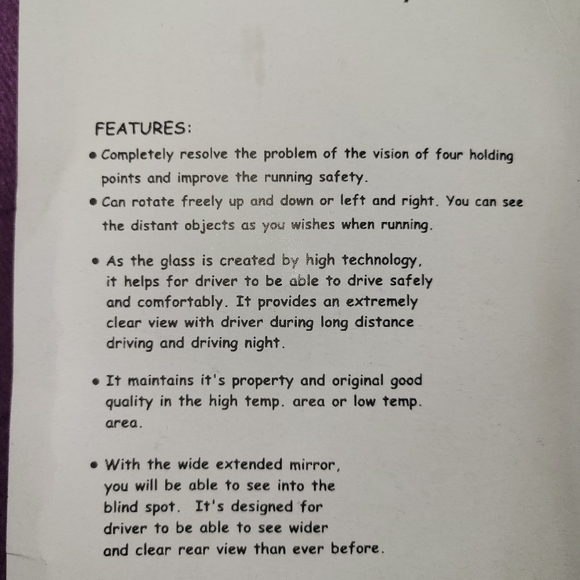 Auto Rearview Mirror with Inner Mirror NEW - Picture 6 of 7